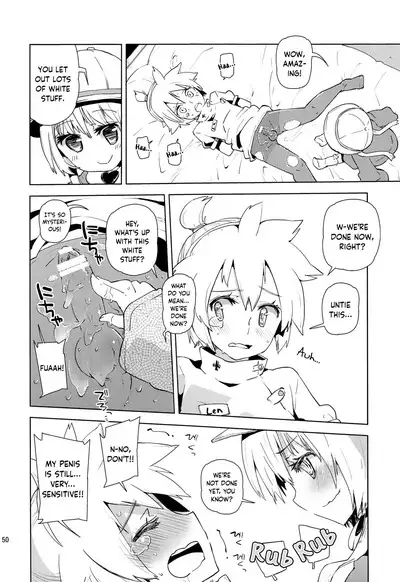 (C83) [Kabuttari Kaburanakattari (Seihoukei)] Len-kun ni Tsui Ecchi na Ijiwaru Shichau no wa, Minna Len-kun ga Da-isuki Dakara Dayo! (VOCALOID) [English] {Chin²}