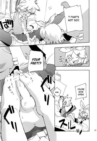 (C83) [Kabuttari Kaburanakattari (Seihoukei)] Len-kun ni Tsui Ecchi na Ijiwaru Shichau no wa, Minna Len-kun ga Da-isuki Dakara Dayo! (VOCALOID) [English] {Chin²}