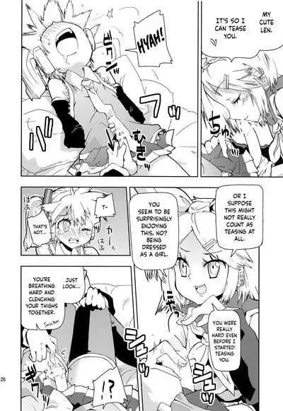 (C83) [Kabuttari Kaburanakattari (Seihoukei)] Len-kun ni Tsui Ecchi na Ijiwaru Shichau no wa, Minna Len-kun ga Da-isuki Dakara Dayo! (VOCALOID) [English] {Chin²}